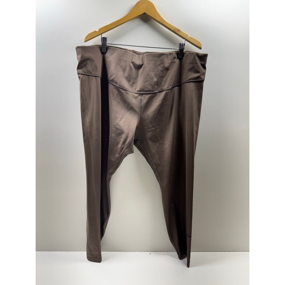 Nike Dri-Fit Brown Plus Sz 3X Leggings Capri Yoga Athleisure Workout Outdoor